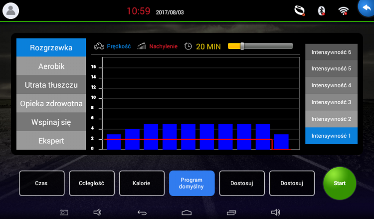 APVsport Bieżnia elektryczna do biegania i chodzenia APV6000 S, ekran TFT ANDROID 10.1 cala, pas biegowy 135x48cm