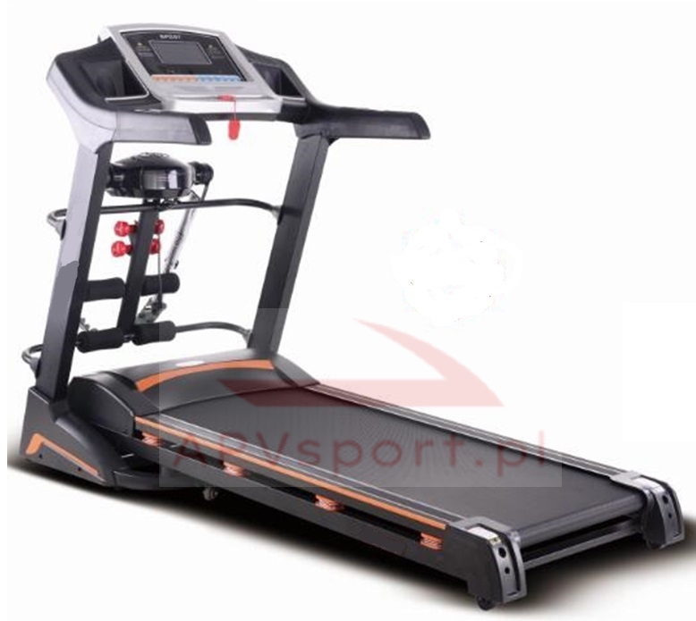 Bieżnia do biegania i chodzenia APV6088, ekran LCD 5.5 cala, masażer, hantle, brzuszki, powierzchnia do biegania: 135x48cm