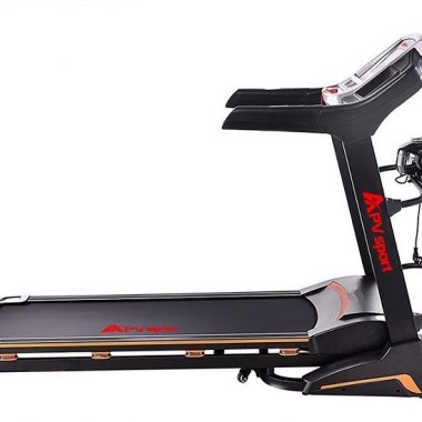 APVsport Bieżnia elektryczna do biegania i chodzenia APV900, ekran LCD, dodatkowe wyposażenie masażer, hantle, brzuszki, mata, pas biegowy 130x38cm