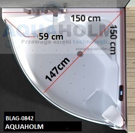 Aquaholm CN-3131 150cm x 150cm x 59cm + PODGRZEWACZ WODY PREMIUM LIMITED!