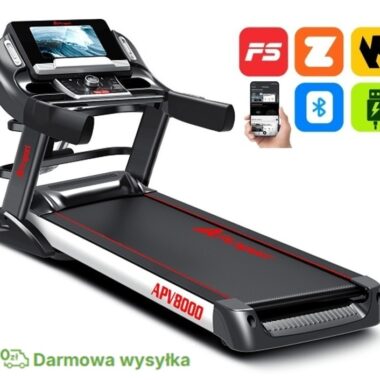 1 grupa Elektryczna bieżnia do biegania i chodzenia, model APV8000 SERIA FUTURA PRESTIGE 6KM, pas biegowy 145x58cm.