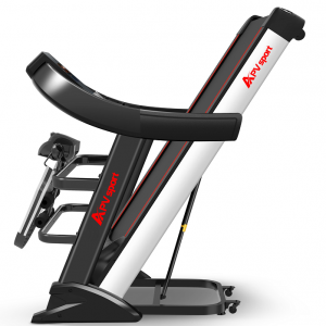 APVsport Bieżnia elektryczna do biegania i chodzenia APV8000, ekran TFT ANDROID 10.1 cala, dodatkowe wyposażenie PROMOCJA! - masażer, hantle, brzuszki, mata, pas biegowy 145x58cm d