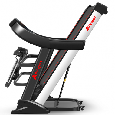 APVsport Bieżnia elektryczna do biegania i chodzenia APV8000, ekran TFT ANDROID 10.1 cala, dodatkowe wyposażenie PROMOCJA! - masażer, hantle, brzuszki, mata, pas biegowy 145x58cm d