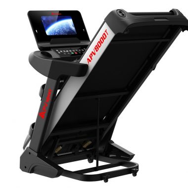 APVsport Bieżnia elektryczna do biegania i chodzenia APV8000T, ekran TFT ANDROID 10.1 cala, dodatkowe wyposażenie PROMOCJA! - masażer, hantle, brzuszki, mata, pas biegowy 145x58cm