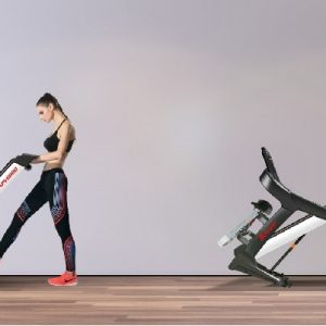 APVsport Bieżnia elektryczna do biegania i chodzenia APV900, ekran LCD, dodatkowe wyposażenie masażer, hantle, brzuszki, mata, pas biegowy 130x38cm