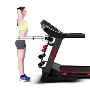 APVsport Bieżnia elektryczna do biegania i chodzenia APV900, ekran LCD, dodatkowe wyposażenie masażer, hantle, brzuszki, mata, pas biegowy 130x38cm