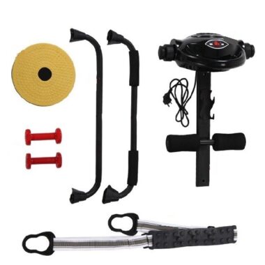 Zestaw: masażer, twister, 2 hantle, rama do robienia brzuszków z gąbkami, mata pod bieżnię, olej silikonowy do bieżni, model APV8000