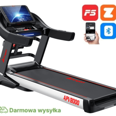 1 grupa Elektryczna bieżnia do biegania i chodzenia, model APV8000 seria ELITE SERIES 6KM, pas biegowy 145x58cm